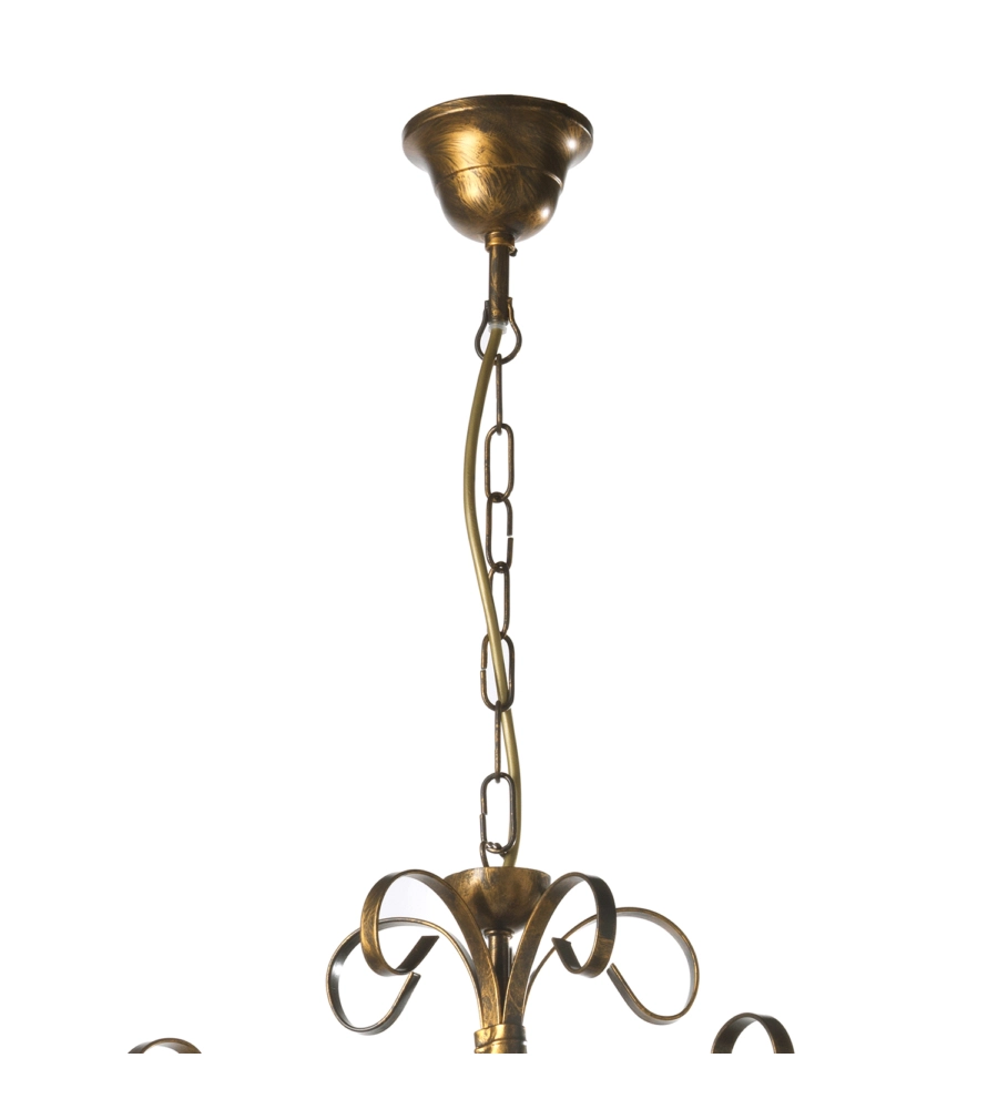 LAMPADARIO 5 LUCI ONLI "ODINO" BRONZO E14